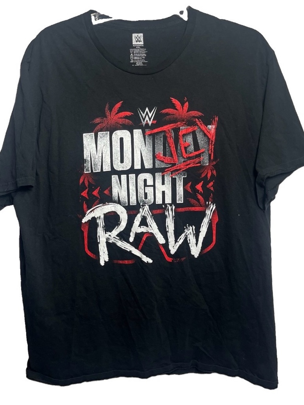 WWE Monday "MonJey" Night Raw Black T- Shirt Jey Uso, Mens Size XXL
